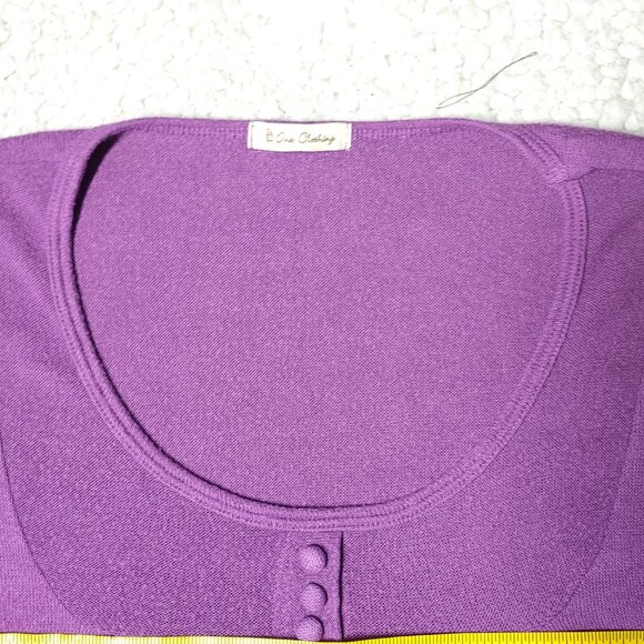 Vintage purple Long sleeve sweater dress - Picture 9 of 9